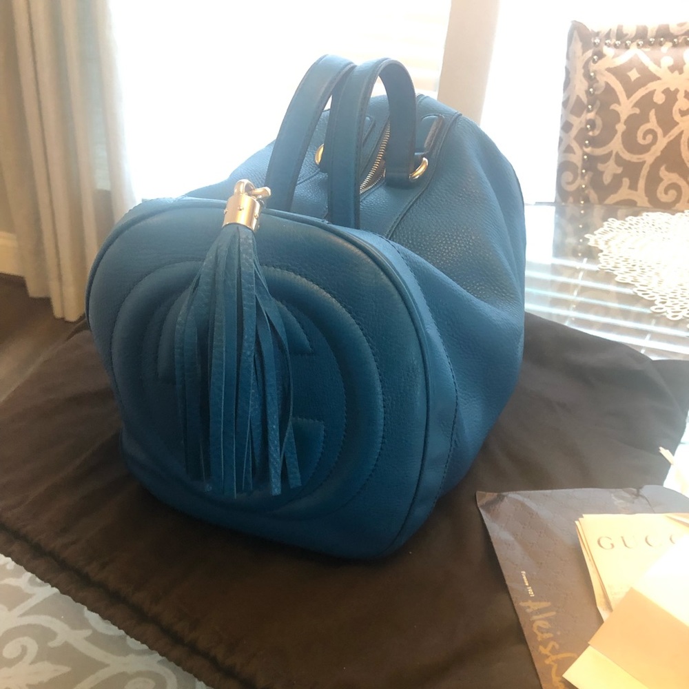 Authentic Gucci Soho Boston Rivera Blue